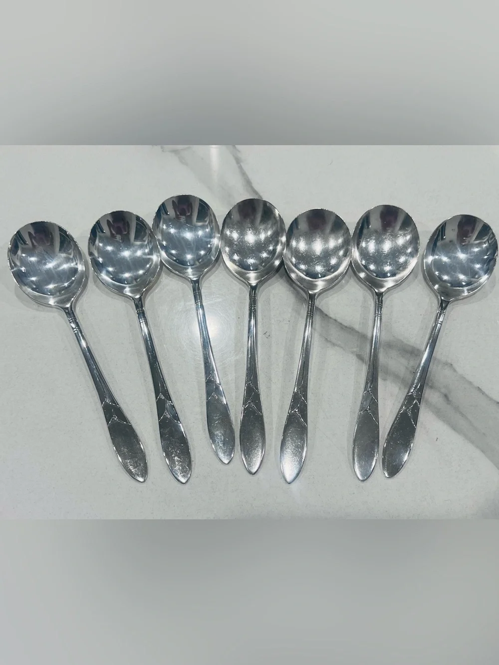 Vntg Oneida Community Lady Hamilton Silverplate Flatware, 1932 Art Deco, 41 Pcs